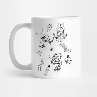 Old school tattoo flash Mug